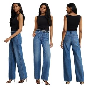 Rollas Heidi High Rise Loose Straight Jeans Size 25 Wide Leg Vintage Denim Y2K
